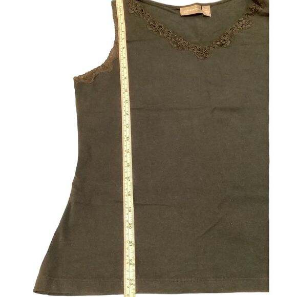 Croft & Barrow XL dark blue‎ tee with lace detail - Picture 5 of 11